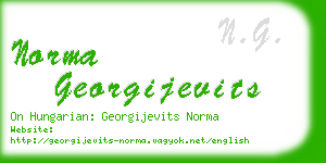 norma georgijevits business card